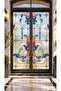 Stained Glass Pattern Transparent Glass Film - 4