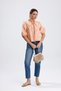 Aria Woven Linen Fabric Front Tie Baby Collar Blouse - 2