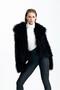 Thecla Plush Fur Black Short Coat