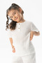 Short Sleeve Western Summer Muslin Girls' Tshirt White Byz