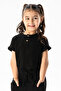 Short Sleeve Western Summer Muslin Girls' Tshirt Black Syh
