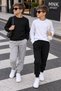 Sport Double Pocket Straight Sweatpants 2Pcs - 3