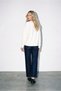 Women's Ecru Printed Cotton Sweatshirt - 4