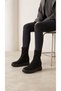 3042-2027 Thick Sole Women's Boots Black Suede - 3