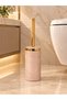 Marble Pattern Bathroom Set / Toilet Brush Holder, Liquid and Solid Soap Dispenser, Waste Bin, Toothbrush Holder - 3