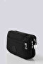 Women's Cross Strap Three-Eye Zippered Crinkle Daily Shoulder Bag Black and Beige Set of 2 - 8