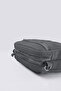Women's Gray Crossbody Three-Compartment Zippered Crinkle Casual Shoulder Bag - 6