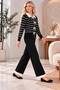 Women's Striped Knitwear Suit - 7
