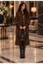 Women's Oversize Beaded Button Detail Tricot Long Cardigan - 5