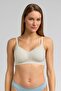 Striped detail ghost bra ecru