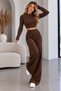 Women's Cropped Finger-Loop Knit Set - 3
