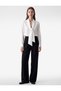 Cotton Tie-Fastening Scarf-Collar Long-Sleeve Poplin Shirt - 2