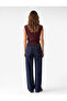 Plum Color Sleeveless Knitwear Blouse Regular Fit Round Boat Neck - 3
