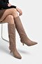 Women's Marci Short Heeled Buckle Boots - Mink - 5