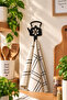 4 Pieces Black 7 cm Decorative Metal Hanger with Teapot Figure Single Flower Screw+Dowel - 2