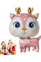 3 Years Old Deer Balloon Set - Cute, Woodland Concept, Gazelle and Cream Colors - 3