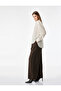 Belted High Waist Wide Leg Striped Trousers with Pockets - 3