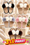 3-Pack Lovely Indoor Women's Slippers Home Slippers Soundproof Sole Soft Comfortable Slippers