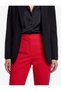 High Waist Regular Fit Crepe Fabric Ankle Length Cigarette Pants with Pockets - 4