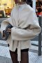 Cream Tie-Detail Relaxed Fit Cashmere Cardigan/Jacket - 3