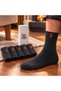 Men's Thermal Towel Socks 5 Pairs Anthracite Thick Winter Socks - 3