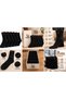 Unisex Thermal Towel Socks 5 Pairs Black Thick Winter Socks - 3
