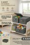 3 Pieces Foldable Closet Organizer Box 45X30X20 cm |   Clothing and Garment Organizer Storage Box Multi-Purpose Basket Color: Anthracite Fabric - 3
