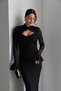 Chest Decollete Detailed Maxi Length Lace Dress - 6