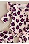 Bloomia Baby Girl Luxury 100% Cotton Ruffled Bodysuit Pants Ribbed Set - 4
