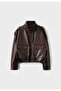 Women's New Season Viral Oversize Faux Leather Jacket - 4