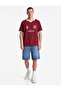 Cotton Printed Color Contrast Short Sleeve Polo Neck T-Shirt - 2