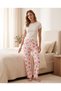 Women's 3-Piece Pajama Bottom Set - Single Jersey Fabric, Cotton, Laci Pattern - 6