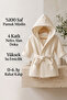 4 Layer Cream Color 100% Cotton Newborn Baby Muslin Bathrobe - 3