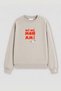 Women's Premium Fabric 3 Thread Raised Letter Printed Sweatshirt - 2