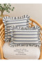 Lina 100% Linen Ruffled Throw Pillow Cover Blue Ecru - 4