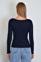 Basic Boat Neck Slim Fit Blouse - 8