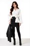 Tie-Up Shirt Trendy Buttoned Shirt - 4