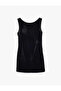 Slim Fit Bowknot Crew Neck Sleeveless Velvet Mini Dress - 3