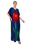 Women's Black Tulip print Maxi Dress