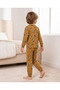 Boys' Tiger Patterned Long Sleeved Pajama Set - 6