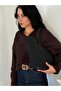 Women's Black Begonia Model Suede Double Handle Handbag - 3
