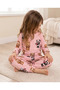 Girls' Long-Sleeved Panda Patterned Pajama Set - 5