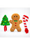 3-Piece Christmas Cat Toy Set – Rustle Cookies, Rattle Candy, and Furry Pine Tree Cat Toy