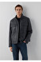 Black Faux Leather Jacket Regular Fit / Normal Cut 0110888-71379