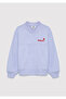 M7S10197 Heart Logo Printed Zippered Girls' Sweatshirt Lila - 2