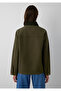 Collar Detailed Khaki Jacket Loose Fit / Relaxed Fit 1110909-71544 - 6