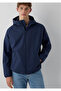 M0110851 Water Repellent Pro-Tech Water-Replent Hooded Men's Coat Dark Blue - 2