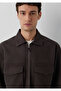 Brown Slim Jacket with Pockets Oversize / Wide Cut 0212123-70219 - 6