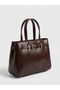 Women's Orchid Model Belt Detailed Adjustable Strap Handbag - 3