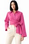 Tie-Up Shirt Trendy Buttoned Shirt - 6